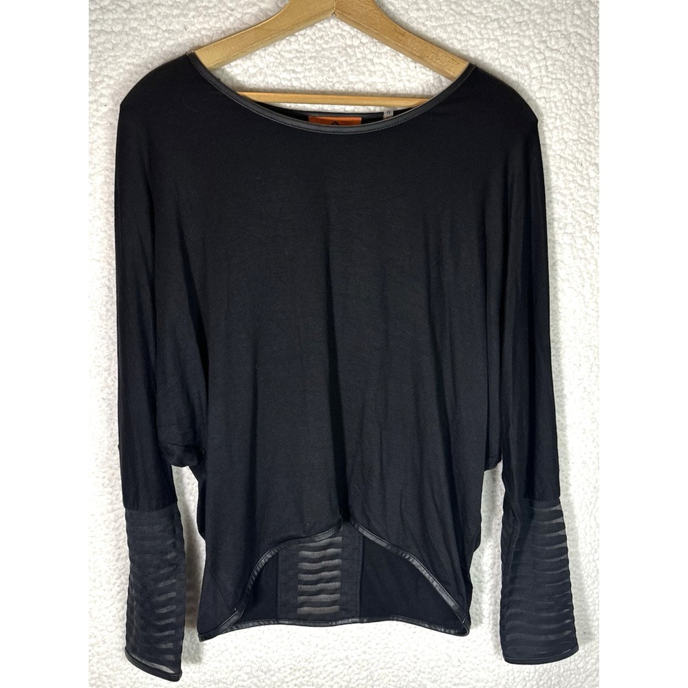 Patrizia Luca Milano Long Sleeve Black See through Back Sz M